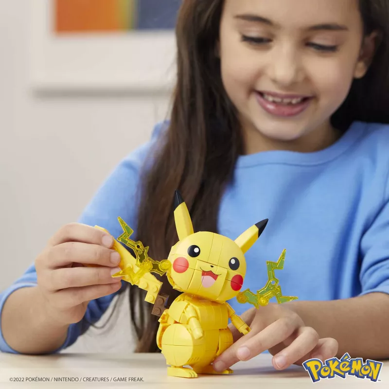 MEGA Pokémon Būvkomplekts Pikaču (211 detaļas) ar 1 darbības figūru bērniem