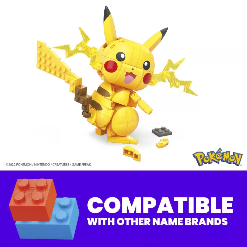 MEGA Pokémon Būvkomplekts Pikaču (211 detaļas) ar 1 darbības figūru bērniem