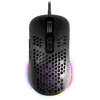 Gaming pele DEFENDER SHEPARD GM-620L — optiskā, ambidekstrāla/labā roka, līdz 12800 DPI, 6–7 pogas, USB Type-A, melna, 1,7 m kabelis