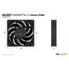 be quiet! SILENT WINGS PRO 4 | 120mm PWM datora korpusa ventilators 12 cm Melns 1 gab.
