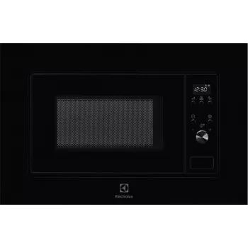 Iebūvējama solo mikroviļņu krāsns Electrolux LMS2203EMK, 700 W, 5 jaudas līmeņi, 24,5 cm rotējošais šķīvis, LED displejs, nerūsējošā tērauda iekšpuse, melna