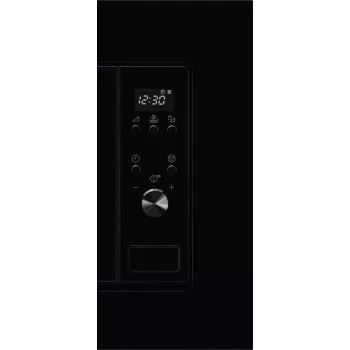 Iebūvējama solo mikroviļņu krāsns Electrolux LMS2203EMK, 700 W, 5 jaudas līmeņi, 24,5 cm rotējošais šķīvis, LED displejs, nerūsējošā tērauda iekšpuse, melna