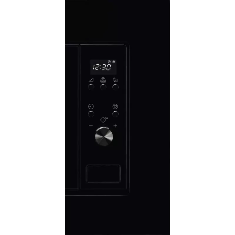 Iebūvējama solo mikroviļņu krāsns Electrolux LMS2203EMK, 700 W, 5 jaudas līmeņi, 24,5 cm rotējošais šķīvis, LED displejs, nerūsējošā tērauda iekšpuse, melna