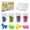 Bērnu kinētiskās smiltis Tuban DYNAMIC SAND SET – FARM Daudzkrāsains