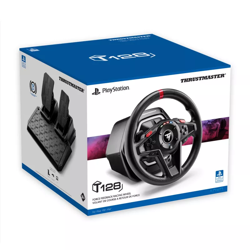 Thrustmaster T128 Melns USB Steering wheel + Pedals Analogue PC, PlayStation 4, PlayStation 5