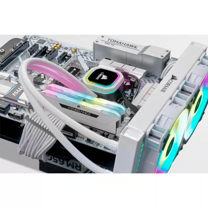 CORSAIR Memory 32GB DDR4 3200MHz C16 (2x16gb) Vengeance RGB Pro White