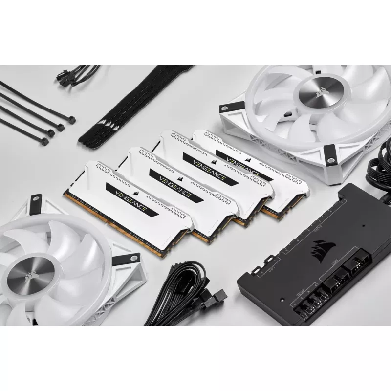 CORSAIR Memory 32GB DDR4 3200MHz C16 (2x16gb) Vengeance RGB Pro White