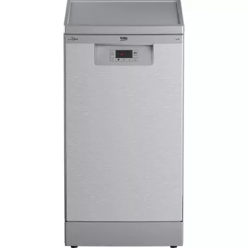 Šaurā trauku mazgājamā mašīna Beko BDFS15020X, 10 trauku komplekti, 45 cm, 47 dB, 5 programmas, invertora motors