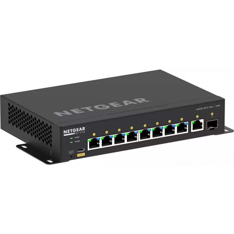 Pārvaldāms slēdzis NETGEAR GSM4210PD-100EUS 8x1G PoE+ 110W 1xSFP