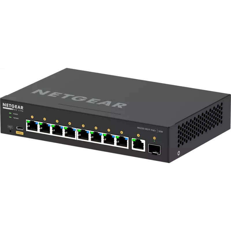 Pārvaldāms slēdzis NETGEAR GSM4210PD-100EUS 8x1G PoE+ 110W 1xSFP