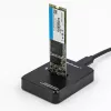 SSD korpuss QOLTEC 50313 Melns — M.2 (22×80 / 22×110) PCIe & SATA, USB Type-C (USB 2.0 / 3.2 Gen2)