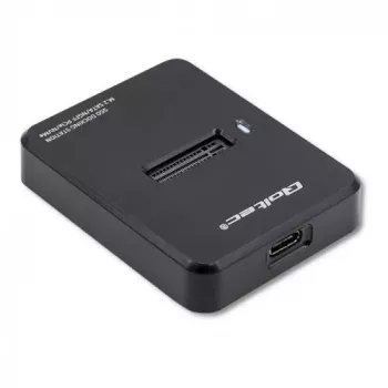 SSD korpuss QOLTEC 50313 Melns — M.2 (22×80 / 22×110) PCIe & SATA, USB Type-C (USB 2.0 / 3.2 Gen2)
