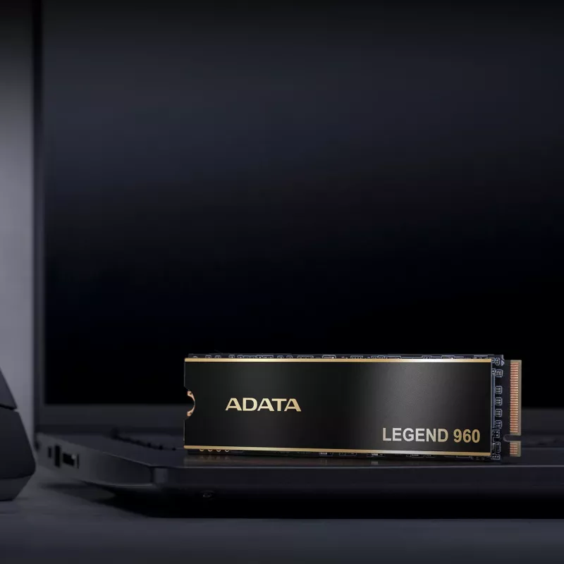SSD M.2 1 TB ADATA LEGEND 960 PCIe 4.0 NVMe, 7400/6000 MB/s, 3D NAND, SMI SM2264, aparatūras šifrēšana, dzesētājs