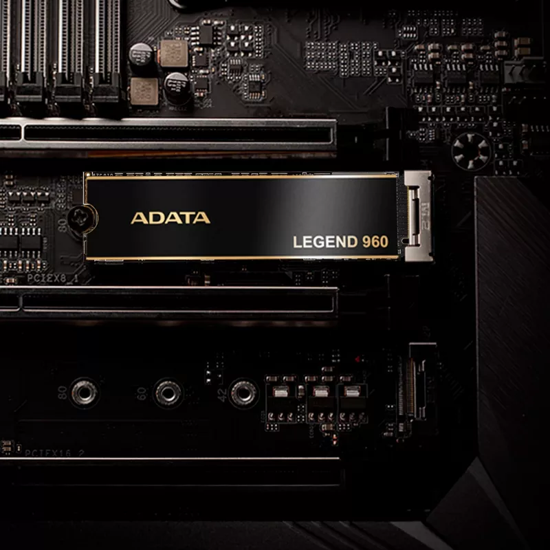 SSD M.2 1 TB ADATA LEGEND 960 PCIe 4.0 NVMe, 7400/6000 MB/s, 3D NAND, SMI SM2264, aparatūras šifrēšana, dzesētājs
