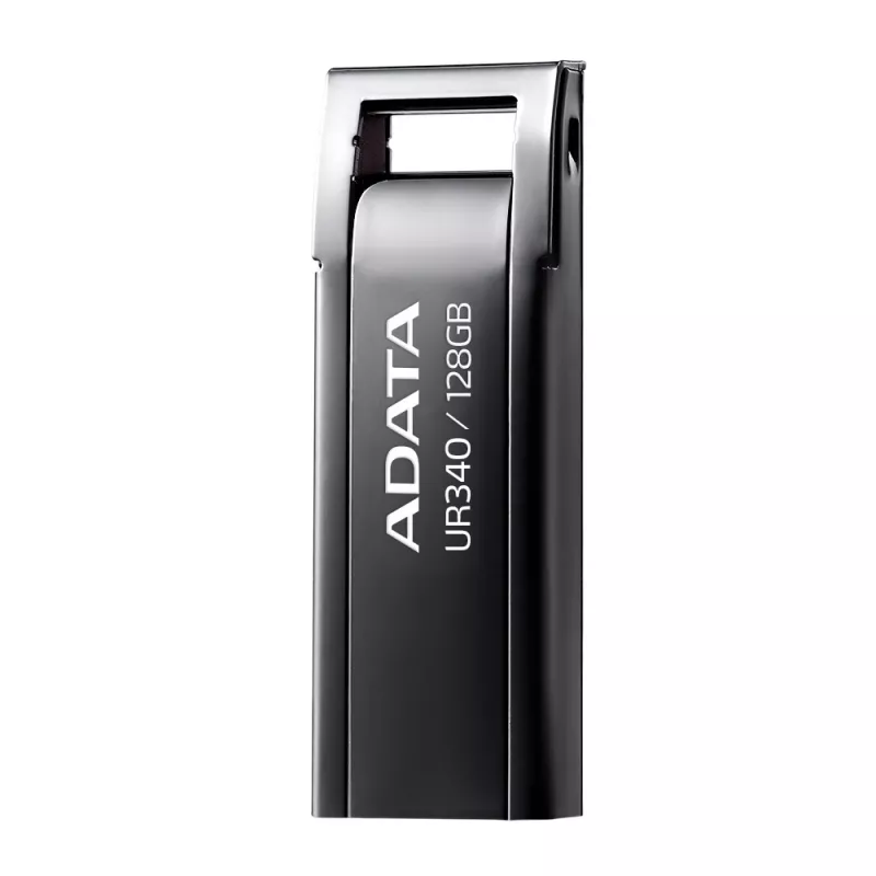 USB zibatmiņa ADATA UR340 128 GB USB Type-A 3.2 Gen 2, metāla korpuss, melna
