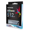 ADATA UE800 USB zibatmiņa 512 GB USB Type-C 3.2 Gen 2 (3.1 Gen 2) sudrabota
