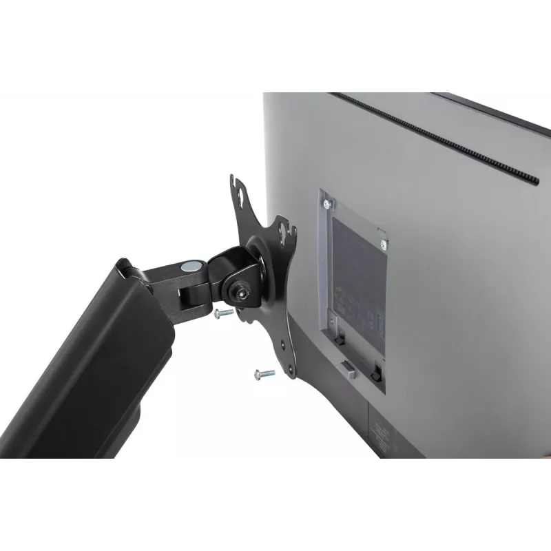 DIGITUS Vienas gāzes atsperes monitora sienas stiprinājums 32 collām, maks. 9 kg, melns