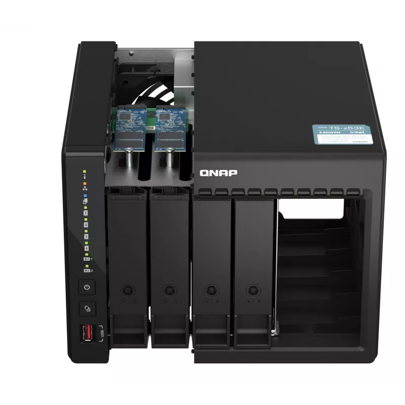 QNAP TS-453E NAS Tornis Intel® Celeron® J6412 8 GB 0 TB QNAP QTS Melns