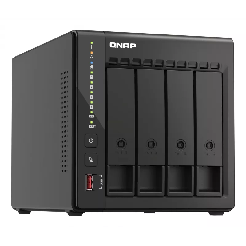 QNAP TS-453E NAS Tornis Intel® Celeron® J6412 8 GB 0 TB QNAP QTS Melns