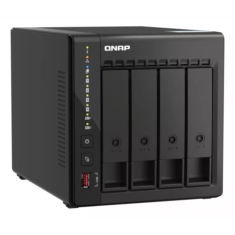 QNAP TS-453E NAS Tornis Intel® Celeron® J6412 8 GB 0 TB QNAP QTS Melns