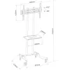 Techly ICA-TR23 TV skapis/izklaides centrs, 1 plaukts