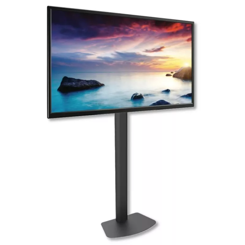 Grīdas TV stiprinājums TECHLY ICA-TR27 32–55 collu (81,3–139,7 cm), VESA 100x100–600x400, slīpums -15–0°, maks. slodze 40 kg, melns