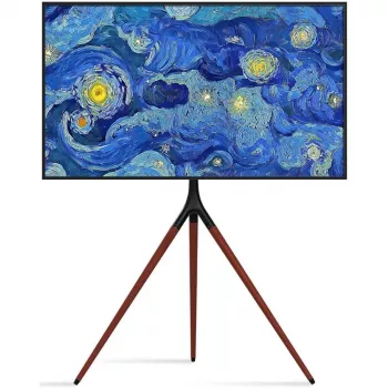 Grīdas TV stiprinājums TECHLY ICA-TR18SAM 45 collu–65 collu (114,3–165,1 cm) televizoriem, VESA 200x200–600x400, kravnesība 32 kg, riekstkoka krāsā