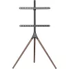 Grīdas TV stiprinājums TECHLY ICA-TR18SAM 45 collu–65 collu (114,3–165,1 cm) televizoriem, VESA 200x200–600x400, kravnesība 32 kg, riekstkoka krāsā