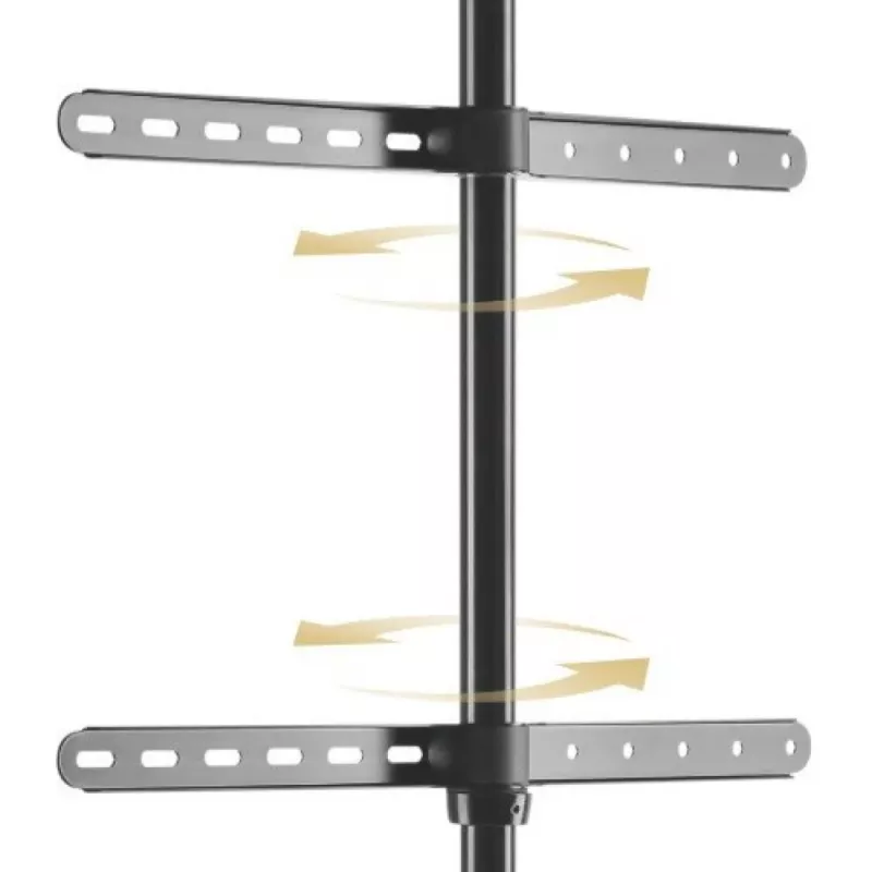 Grīdas TV stiprinājums TECHLY ICA-TR18SAM 45 collu–65 collu (114,3–165,1 cm) televizoriem, VESA 200x200–600x400, kravnesība 32 kg, riekstkoka krāsā