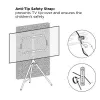 Grīdas TV stiprinājums TECHLY ICA-TR18SAM 45 collu–65 collu (114,3–165,1 cm) televizoriem, VESA 200x200–600x400, kravnesība 32 kg, riekstkoka krāsā