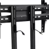 Grīdas statīva stiprinājums TECHLY ICA-TR16T 37 collu–70 collu displejiem, VESA 200x200–600x400, līdz 50 kg, augstuma regulēšana, riteņi, slīpums ±10° (melns)