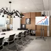 Grīdas statīva stiprinājums TECHLY ICA-TR16T 37 collu–70 collu displejiem, VESA 200x200–600x400, līdz 50 kg, augstuma regulēšana, riteņi, slīpums ±10° (melns)