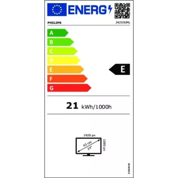 Philips S Line 242S9JML/00 datora monitors 61 cm (24 colli) 1920 x 1080 pikseļi Full HD LCD Melns