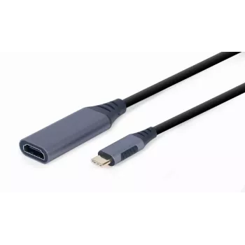 Video kabeļa adapteris GEMBIRD USB Type-C uz HDMI A-USB3C-HDMI-01, 0,15 m, pelēks