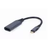Video kabeļa adapteris GEMBIRD USB Type-C uz HDMI A-USB3C-HDMI-01, 0,15 m, pelēks