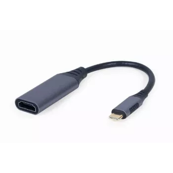Video kabeļa adapteris GEMBIRD USB Type-C uz HDMI A-USB3C-HDMI-01, 0,15 m, pelēks