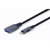 GEMBIRD USB 3.0 OTG Type-C uz USB Type-A kabelis (CM/AF), kosmosa pelēks