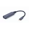 GEMBIRD USB Type-C uz VGA displeja adapteris, 15 cm, Space pelēka