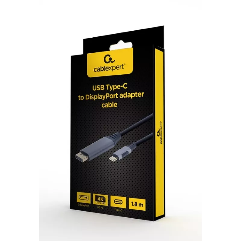 Gembird CC-USB3C-DPF-01-6 video kabeļa adapteris 1.8 m USB Type-C DisplayPort