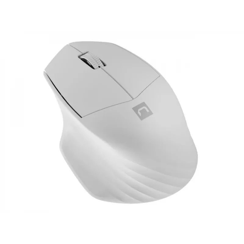 Bezvadu Bluetooth optiskā pele NATEC Siskin 2 — 1600 DPI, Bluetooth 5.0, labā roka, balta