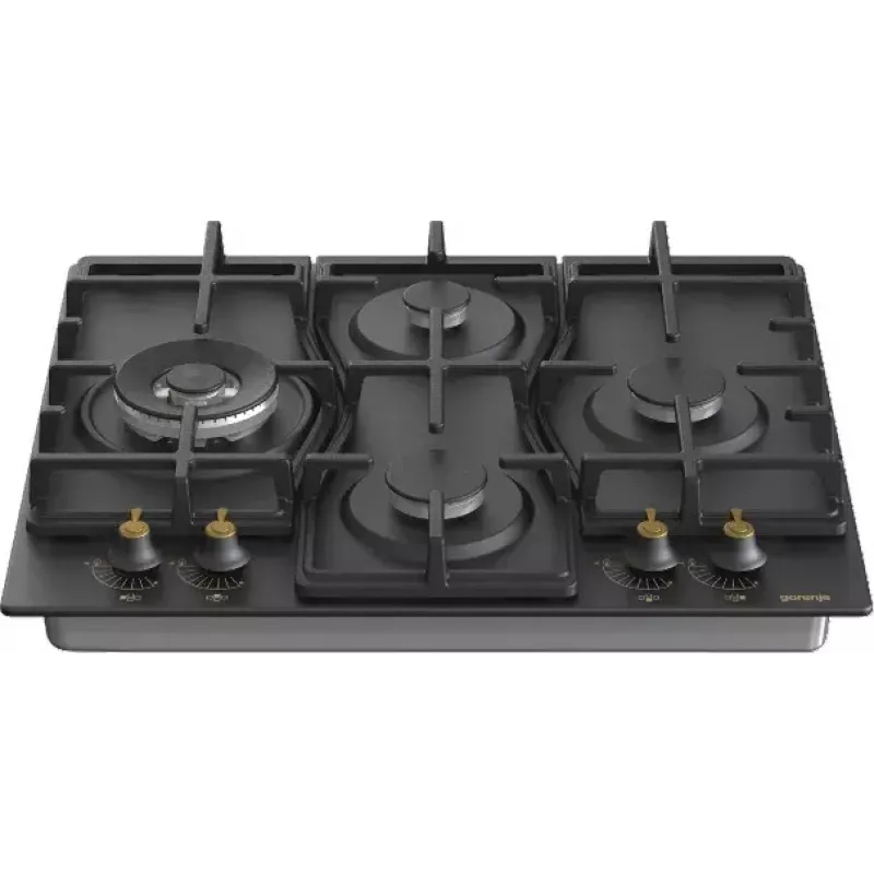 Gorenje GW6D42CLB plīts virsma Melna Iebūvējama 60 cm Gāzes 4 zonas