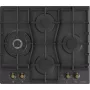 Gorenje GW6D42CLB plīts virsma Melna Iebūvējama 60 cm Gāzes 4 zonas