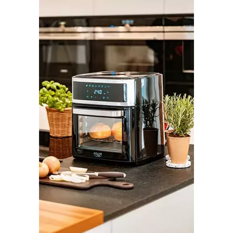 Karstā gaisa fritieris krāsns Adler AD 6309 13 L 2500 W Melns/Sudraba, skārienjutīga vadība, rotisserie