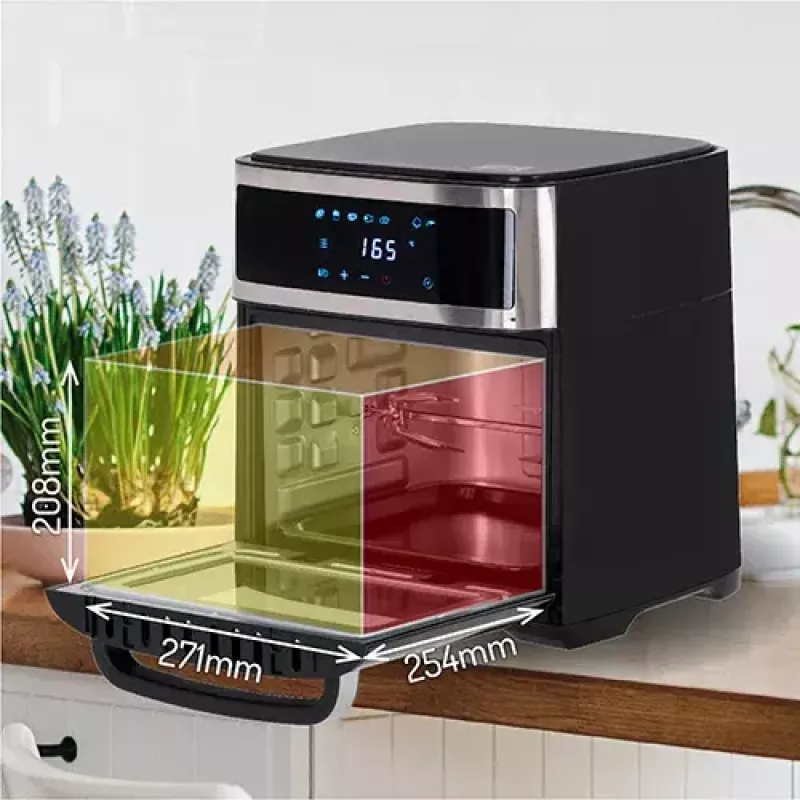 Karstā gaisa fritieris krāsns Adler AD 6309 13 L 2500 W Melns/Sudraba, skārienjutīga vadība, rotisserie