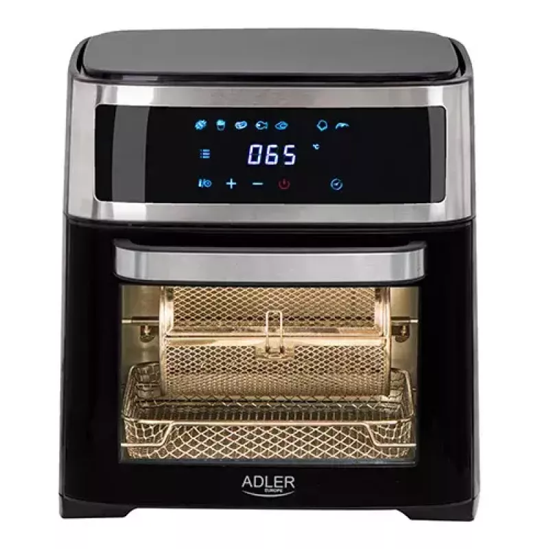 Karstā gaisa fritieris krāsns Adler AD 6309 13 L 2500 W Melns/Sudraba, skārienjutīga vadība, rotisserie