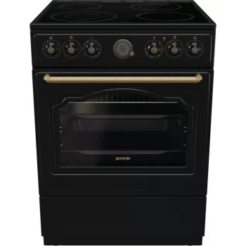 Gorenje GECS6B71CLB Brīvi stāvoša plīts Elektriskā keramikas plīts virsma Melna