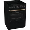 Gorenje GECS6B71CLB Brīvi stāvoša plīts Elektriskā keramikas plīts virsma Melna