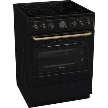 Gorenje GECS6B71CLB Brīvi stāvoša plīts Elektriskā keramikas plīts virsma Melna