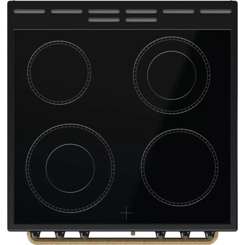 Gorenje GECS6B71CLB Brīvi stāvoša plīts Elektriskā keramikas plīts virsma Melna