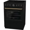 Gorenje GECS6B71CLB Brīvi stāvoša plīts Elektriskā keramikas plīts virsma Melna